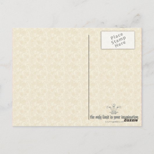 Post card Paars Fairy Briefkaart (Achterkant)