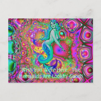 Post Card - Psychedelic Mermaid Briefkaart