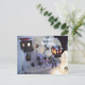 Post Card Ski Slope Feestdagenkaart (Staand voorkant)