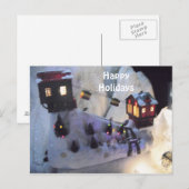 Post Card Ski Slope Feestdagenkaart (Voorkant / Achterkant)