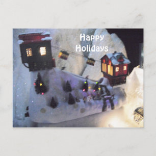 Post Card Ski Slope Feestdagenkaart