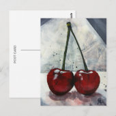 Post Card - Twin Cherries Briefkaart (Voorkant / Achterkant)