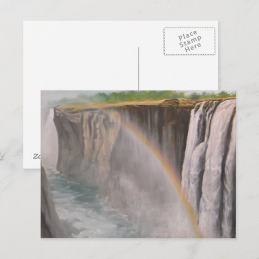 Post Card Victoria Waterfall Briefkaart (Voorkant / Achterkant)