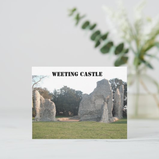 Post Card Weeting Castle Weeting Norfolk England Briefkaart (Staand voorkant)