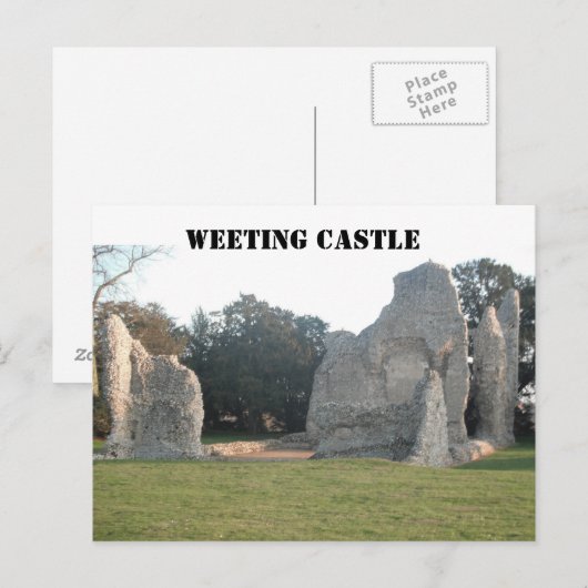 Post Card Weeting Castle Weeting Norfolk England Briefkaart (Voorkant / Achterkant)