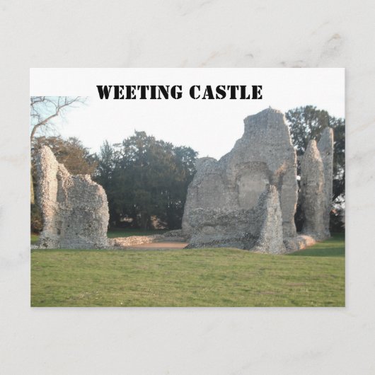 Post Card Weeting Castle Weeting Norfolk England Briefkaart (Voorkant)