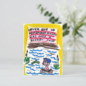 Post Card with funny church signs Briefkaart (Staand voorkant)