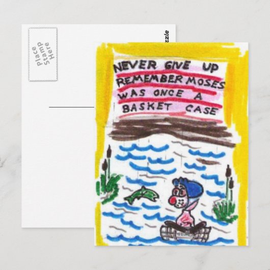 Post Card with funny church signs Briefkaart (Voorkant / Achterkant)