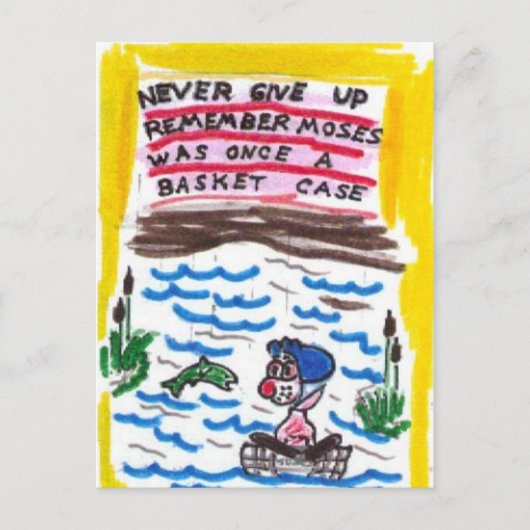 Post Card with funny church signs Briefkaart (Voorkant)