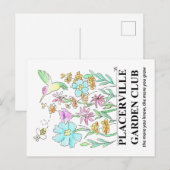 Post Card with Garden Design Feestdagenkaart (Voorkant / Achterkant)