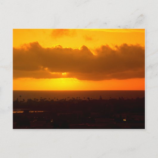 post card with sunset oceanside, CA Briefkaart (Voorkant)