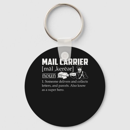 Post Carrier bezorgt Collectieve brieven Sleutelhanger (Voorkant)