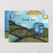 Post Carrier Drop Box Postal Service Art Bedankkaart (Voorkant / Achterkant)