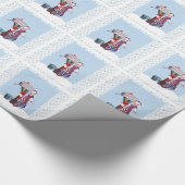 Post Carrier Elf Holiday Wrapping Paper Cadeaupapier (Hoek)