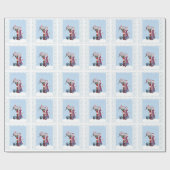 Post Carrier Elf Holiday Wrapping Paper Cadeaupapier (Vlak)