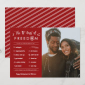 Post Covid Funny 12 dagen Vrijheidfoto Kerstmis Feestdagenkaart (Voorkant / Achterkant)