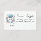 Post Dad Roze Blauwe Luier en Veeg Baby shower Informatiekaartje (Voorkant)