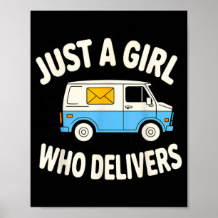 Post Dame Ontwerp Voor Vrouwen Meisjes Postbode Po Poster