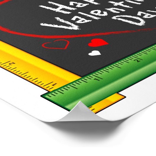 Post de Dag van je Valentijn Wensen voor Leraar Poster (Hoek)