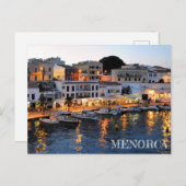 post del puerto de Es Castell en Menorca Briefkaart (Voorkant / Achterkant)