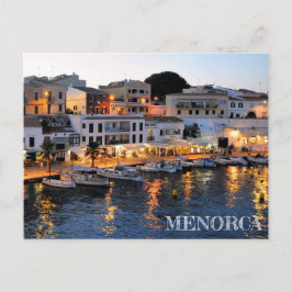 post del puerto de Es Castell en Menorca Briefkaart