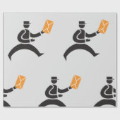 Post Delivery Pictogram Wrapping Paper Cadeaupapier (Vlak)