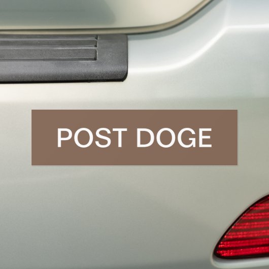 POST DOGE (brown/white) bumper sticker (Op auto)