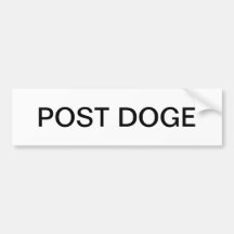 POST DOGE (wit/zwart) bumpersticker