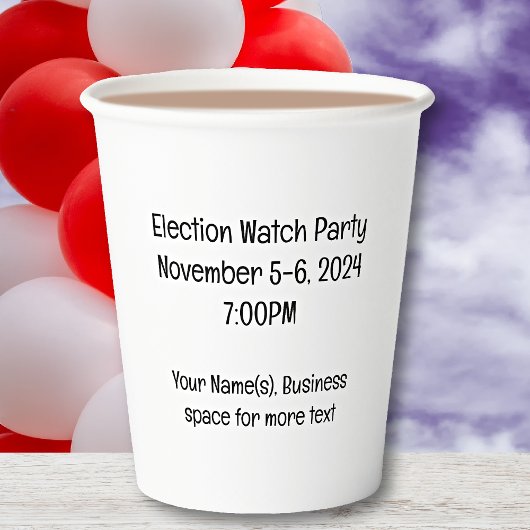 Post Election Novelty Trump-Vance 2024 8oz Papieren Bekers