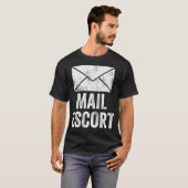 Post Escorte Grappige Postbode Levering Post T-shirt (Voorkant volledig)