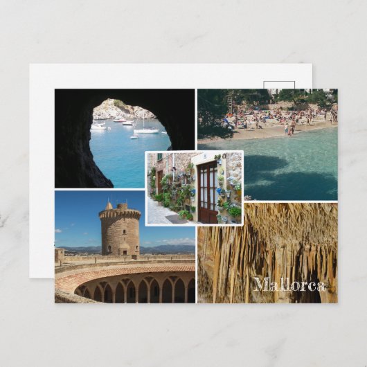 post fotomontaje de Mallorca - Majorca Briefkaart (Voorkant / Achterkant)