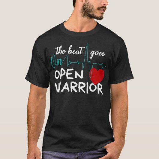 Post Heart Surgery Bypass Recovery Design Open Hea T-shirt (Voorkant)