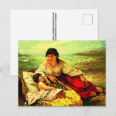 Post herinneringen aan moeder en kind! briefkaart (Voorkant / Achterkant)