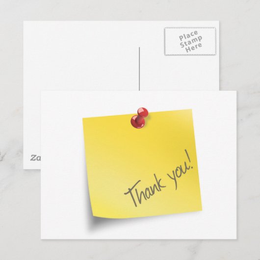 Post het Dank je Briefkaart (Voorkant / Achterkant)