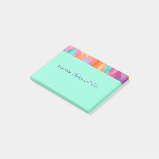 Post het - het Geometrische Patroon past aan Post-it® Notes (Schuin)