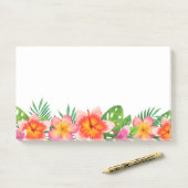 Post het Notities-tropische bloemen Post-it® Notes (Op bureau)