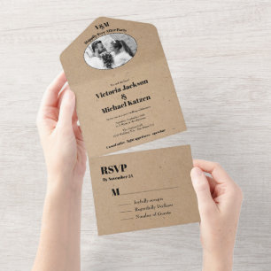 Post Huwelijk Minimalistische Elopement Foto Alles All In One Uitnodiging