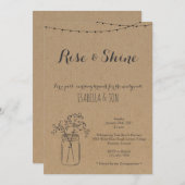 Post-huwelijksbrunch de ochtend na Kraft-achtergro Kaart (Voorkant / Achterkant)