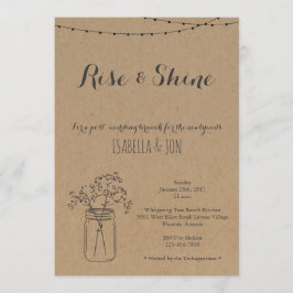 Post-huwelijksbrunch de ochtend na Kraft-achtergro Kaart