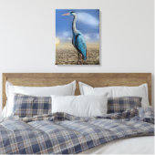 Post Impressionisme Heron Water Kleur Abstracte Ku Canvas Afdruk (Insitu (Slaapkamer))