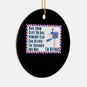 Post in ruste Postbrief Postdienst pensionering Keramisch Ornament (Rechts)