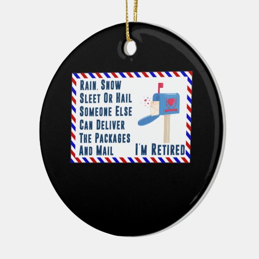 Post in ruste Postbrief Postdienst pensionering Keramisch Ornament (Links)