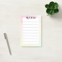 Post-it® Aquarelle Moderne Pastel My To Do List