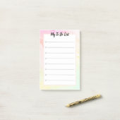 Post-it® Aquarelle Moderne Pastel My To Do List Notes (Op bureau)