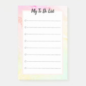 Post-it® Aquarelle Moderne Pastel My To Do List Notes (Voorkant)