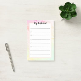 Post-it® Aquarelle Moderne Pastel My To Do List Post-it® Notes