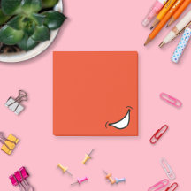 Post-it-briefjes met grote glimlach