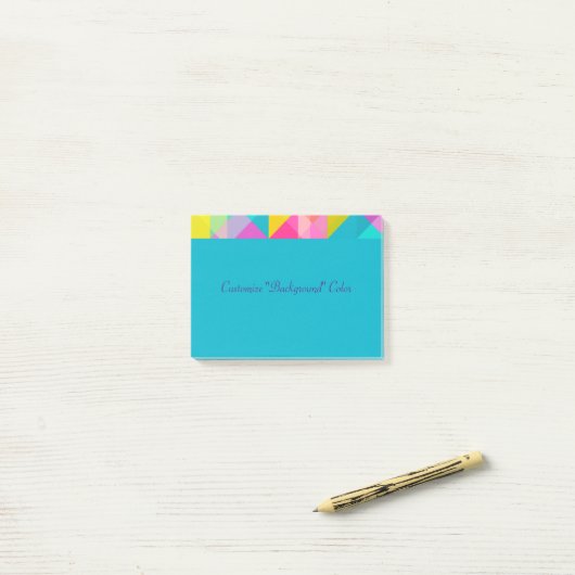 Post it - Bright geometrisch patroon aanpassen Post-it® Notes (Op bureau)