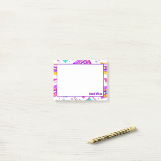 Post-it® Cassettes Retro Vintage Good Vibes  Notes