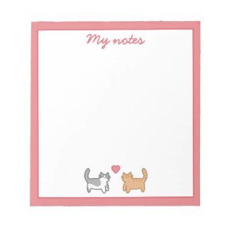 Post it de gatitos enamorados notitieblok